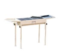 Barbecue à charbon portable avec support de rangement, pliable et extra large, en acier inoxydable, for barbecue à brochettes, for cuisine en plein air, pique-nique, camping(Silvery,Without storage bo