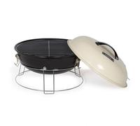 Barbecue à Charbon Portable Livoo DOC301 - ø34 cm, Grille Cuisson chromée - Revêtement en acier émaillé, avec clapet d'aération