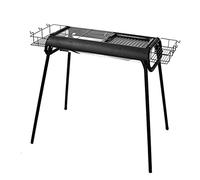 Barbecue à charbon portable pliable en acier inoxydable pour camping, pique-nique, jardin, noir, idéal pour les amateurs de barbecue