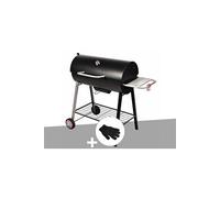 Barbecue à charbon sur chariot Michigan - Somagic + Gant de protection