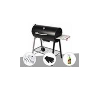 Barbecue à charbon sur chariot Michigan - Somagic + Malette de 8 accessoires inox + Gant de protection + Dégraissant pour barbecue