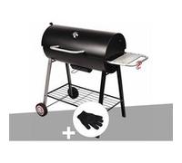 Barbecue à charbon sur chariot Michigan - Somagic + Gant de protection G