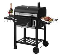 Barbecue à charbon - TEENO - TEENO XXL - Chariot - Acier carbone - Thermomètre intégré