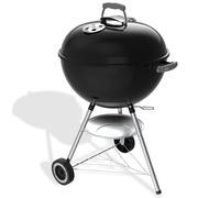 Weber Original Kettle barbecue à charbon/couvercle et cuve en acier émaillé, grille 57 cm, système One-Touch de nettoyage, thermomètre intégré, trépied avec roulettes, noir