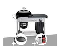 Barbecue à charbon Weber Performer Premium GBS 57 cm Noir + Kit Cheminée + Plancha