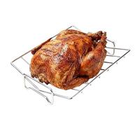 Barbecue à dinde | Support en acier inoxydable résistant à la chaleur | Grille à viande pour poêle à frire - Pour la cuisson au four et le poulet, la cuisine, la maison, le restaurant, le barbecue