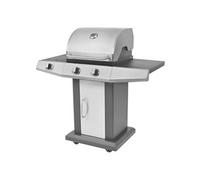 Barbecue à gaz 2 + 1 zone de cuisson Noir et argenté