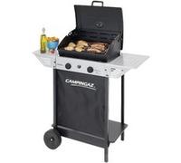 Campingaz Barbecue à Gaz Xpert 100 L Plus Rocky, Barbecue Compact 2 Brûleurs, Puissance 7.1kW, Grille en Acier, 2 Tablettes Latérales et Chariot en Acier