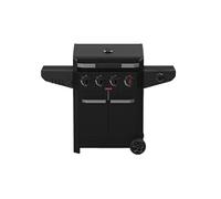 Barbecook Barbecue à gaz Luca 412 avec armoire et réchaud latéral noir 145.4x60.3x112.3cm