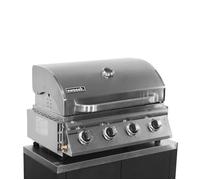 Barbecue à gaz avec 4 brûleurs à poser avec récupérateur de graisse