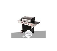 Barbecue à gaz avec chariot Manhattan 450GPI + plancha + Malette de 8 accessoires inox