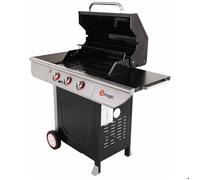 Barbecue à gaz avec couvercle de cuisson Argent 141.5x58.5x114.5 cm