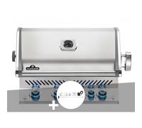Barbecue à gaz encastrable prestige pro 500 inox avec rôtissoire - napoleon