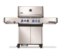 Barbecue à gaz Prestige 500 + Sizzle Zone + Brûleur arrière - Inox