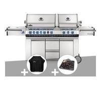 Barbecue à gaz Napoleon Prestige Pro 825 + Housse de protection + Plateau charbon