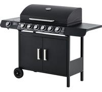 Barbecue à gaz Outsunny BBQ Chariot de barbecue avec 7 brûleurs Armoire multifonctionnelle Métal