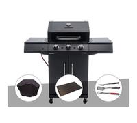 Barbecue à gaz performance core b3 + housse de protection + plancha + kit 3 uste