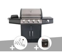 Barbecue ? gaz Piretto + Malette 8 ustensiles + Weber Connect Smart Grilling Hub - Jardideco
