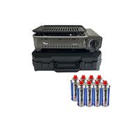 Barbecue à gaz Portable Grill 1780W + 8 Cartouches Gaz Butane Allumage Piezo + Mallette Camping ALPEN