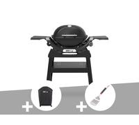 Barbecue à gaz Q 1200N noir avec pied + Housse + Spatule - Weber