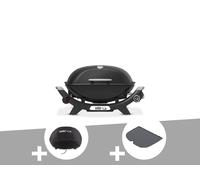 Barbecue à gaz Q 2100N noir + Housse + Plancha (1/2) - Weber