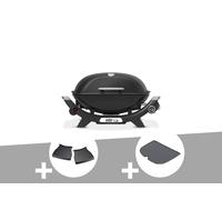 Barbecue à gaz Q 2100N noir + Plan de travail + Plancha (1/2) - Weber