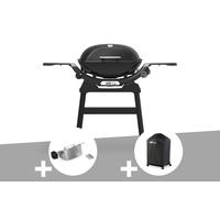 Barbecue à gaz Q 2200N noir avec pied + Rôtissoire + Housse - Weber