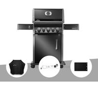 Barbecue à gaz Rogue 425 RB 3 brûleurs + 1 réchaud latéral + 1 brûleur rôtissoire + Housse de protection + Rôtissoire + Plancha - Napoléon