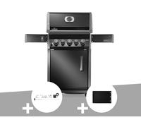 Barbecue à gaz Rogue 425 RB 3 brûleurs + 1 réchaud latéral + 1 brûleur rôtissoire + Rôtissoire + Plancha - Napoléon