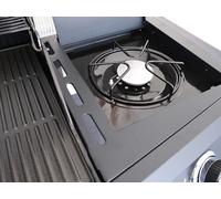 JardiDéco Barbecue à gaz Soleto 3 brûleurs + 1 brûleur latéral