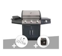 Barbecue à gaz soleto + malette 8 ustensiles + weber connect smart grilling hub