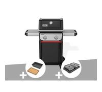 Barbecue à gaz spirit e-210 + bac et planche à découper weber works + kit de pré