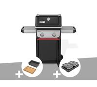 Barbecue à gaz Spirit E-210 + Bac et planche à découper Weber Works + Kit de préparation et de service - Weber