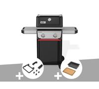 Barbecue à gaz Spirit E-210 + Set d'accessoires clipsables Weber Works + Bac et planche à découper Weber Works - Weber
