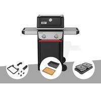 Barbecue à gaz Spirit E-210 + Set d'accessoires clipsables Weber Works + Bac et planche à découper Weber Works+ Kit de préparation et de service - Weber