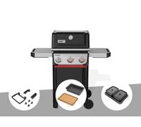 Barbecue à gaz Spirit E-325 + Set d'accessoires clipsables Weber Works + Bac et planche à découper Weber Works+ Kit de préparation et de service - Weber