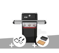 Barbecue à gaz Spirit E-325 + Set d'accessoires clipsables Weber Works + Bac et planche à découper Weber Works - Weber