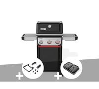 Barbecue à gaz Spirit E-325 + Set d'accessoires clipsables Weber Works + Kit de préparation et de service - Weber
