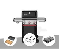 Barbecue à gaz Spirit E-335 + Set d'accessoires clipsables Weber Works + Bac et planche à découper Weber Works+ Kit de préparation et de service - Weber