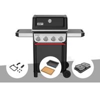 Barbecue à gaz Spirit E-410 + Set d'accessoires clipsables Weber Works + Bac et planche à découper Weber Works+ Kit de préparation et de service - Weber