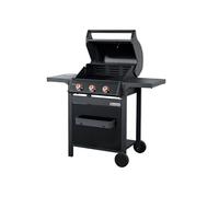 BRASERO BY FAVEX - Barbecue gaz Spring II 3 brûleurs - Surface mixte grille & plancha fonte - 9,95 kW - EASY CLEAN™ - Tablettes rabattables - Jusqu'à 10 convives