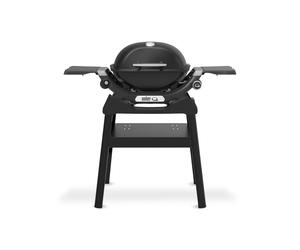Barbecue à gaz Weber Q 1200N avec tablettes latérales et support compact