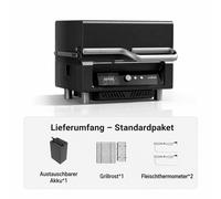 Barbecue à granulés de bois compact Asmoke Essential C avec écran tactile de 5 pouces, technologie FlameTech et ASCA™ Smoker - Pack standard (1 barbecue à granulés intelligent)