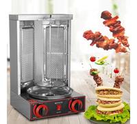 Barbecue à kebab vertical avec rôtissoire rotative, cuisinière à gaz de comptoir pour gyroscope et doner, machine à rôtir professionnelle