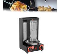 Barbecue à kebab vertical avec rôtissoire rotative, cuisinière à gaz de comptoir pour gyroscope et doner, machine à rôtir professionnelle