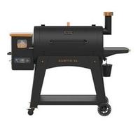 Barbecue à pellets Onyx Austin XL 1000 - Pit Boss Noir avec finitions bronze/dorées et un chapeau de cheminée doré