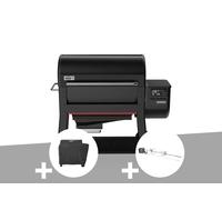 Barbecue à pellets searwood xl 600 + housse + rôtissoire - weber