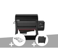 Barbecue à pellets searwood xl 600 + kit de fumage + housse - weber