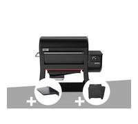 Barbecue à pellets searwood xl 600 + plan de travail + housse - weber