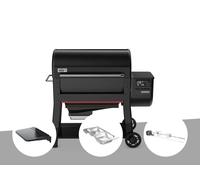 Barbecue à pellets searwood xl 600 + plan de travail + kit de fumage + rôtissoir